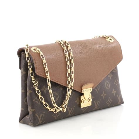 louis vuitton brown bag with gold chain|louis vuitton pochette gold chain.